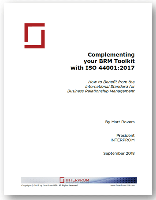 ISO 44001 for External BRMs