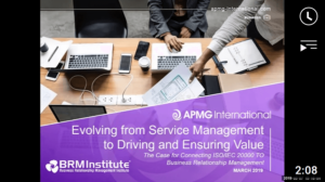 ISO-IEC 20000 Webinar preview - Evolving from Service Management to Driving and Ensuring Value